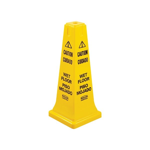 Bsc Preferred Wet Floor Safety Cone - 4-Sided Multilingual Cone BUY00442509 - main